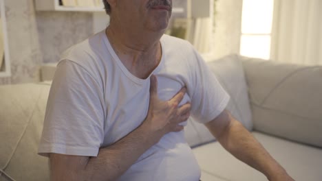 Old-man-alone-at-home-is-having-a-heart-attack.--Heart-spasm.